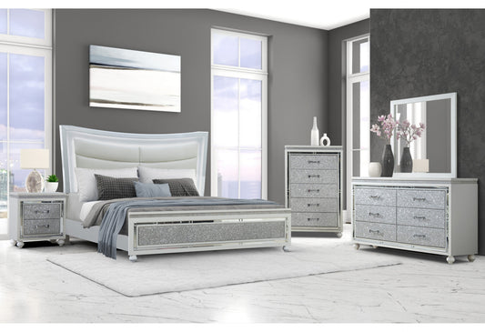 Bed, Dresser, Mirror, Chest, & Nightstand