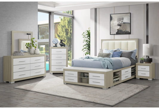 Bed, Dresser, Mirror, Chest, & Nightstand