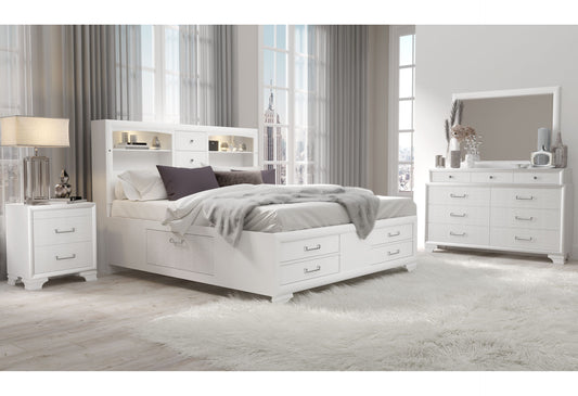 Bed, Dresser, Mirror, Chest, & Nightstand