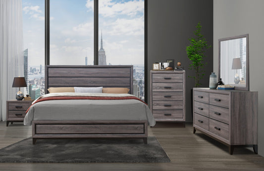 Bed, Dresser, Mirror, Chest, & Nightstand