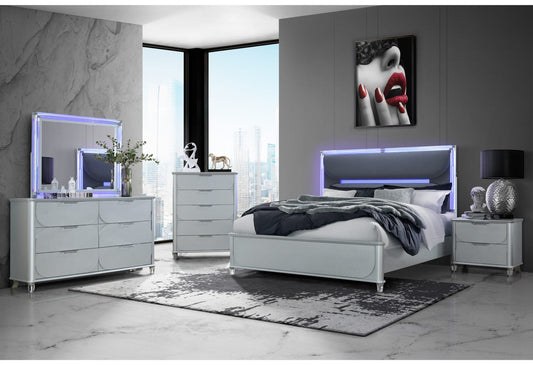 Bed, Dresser, Mirror, Chest, & Nightstand
